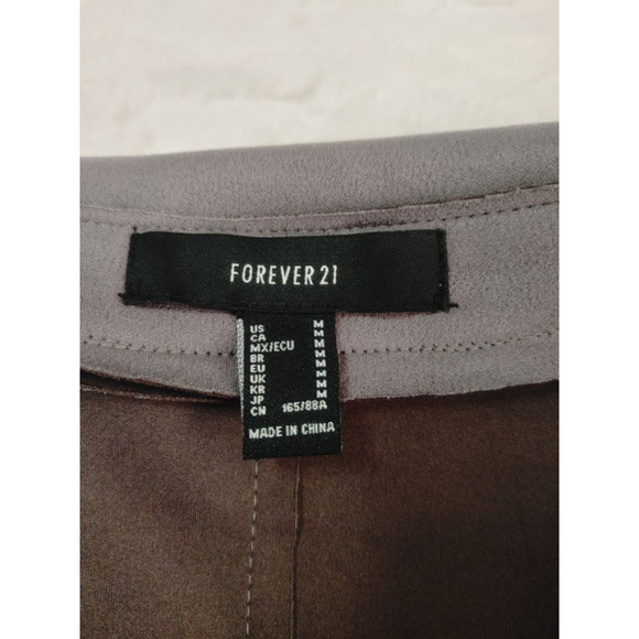 Women's Forever 21 Gray Faux Suede Soft Trench Coat Size M - Picture 4 of 9